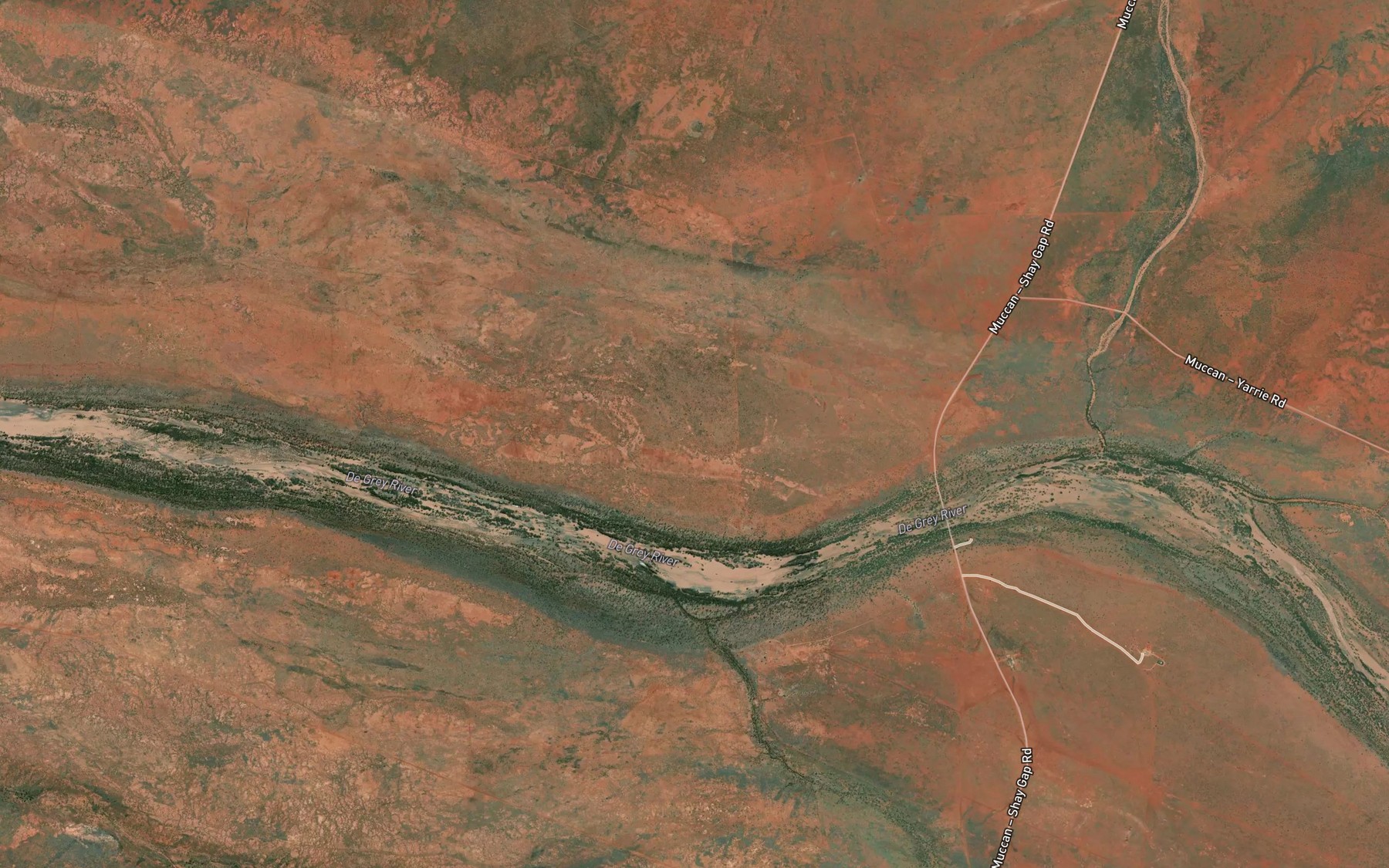 Satellite map of the Kookenyia Creek