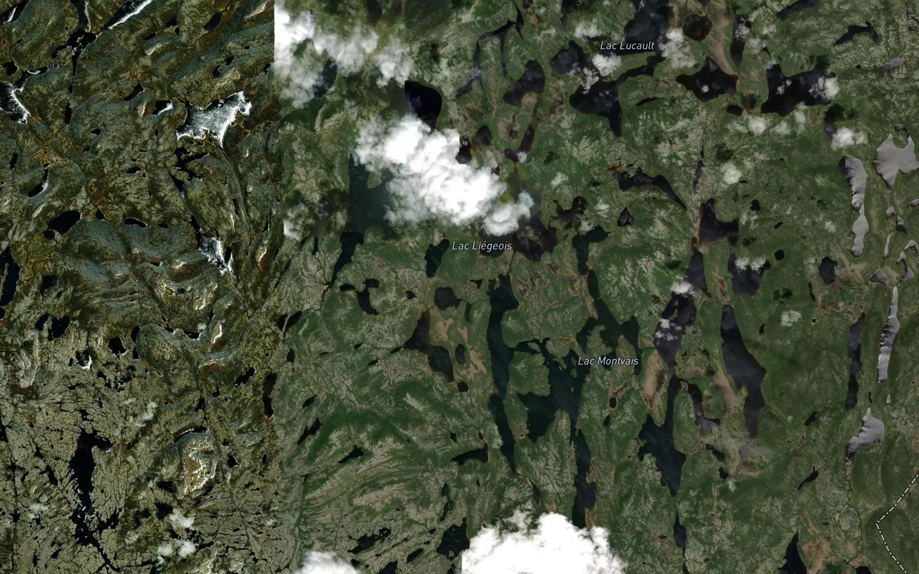 Satellite map of the Lac Liegeois