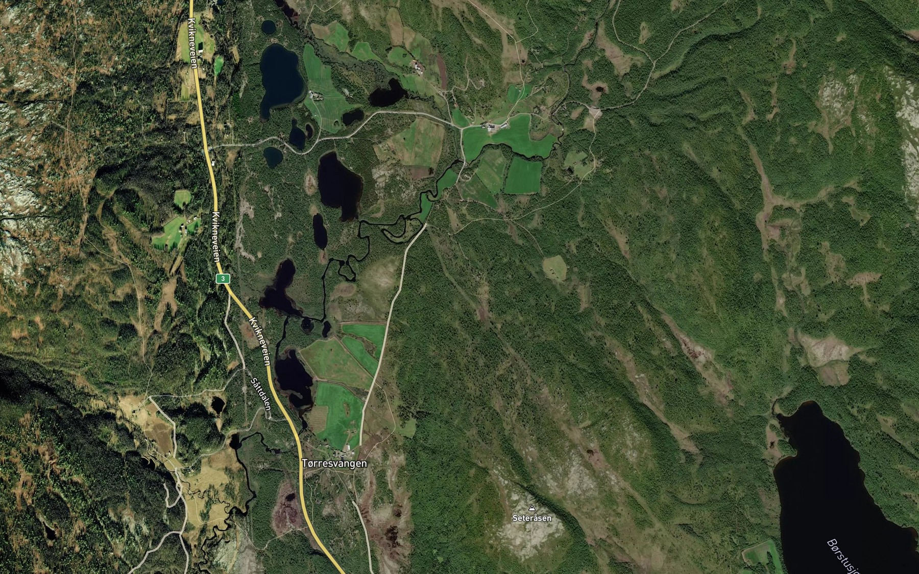 Satellite map of the Veslbekken