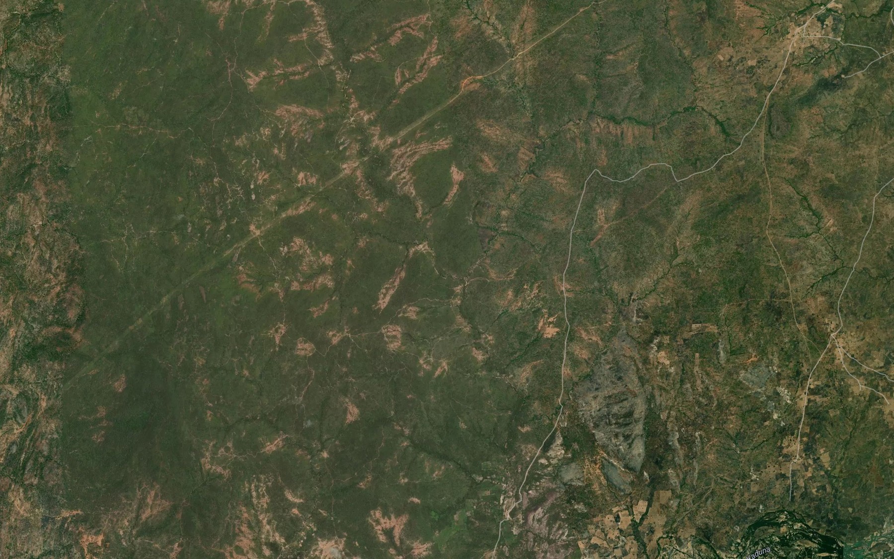 Satellite map of the River Uba
