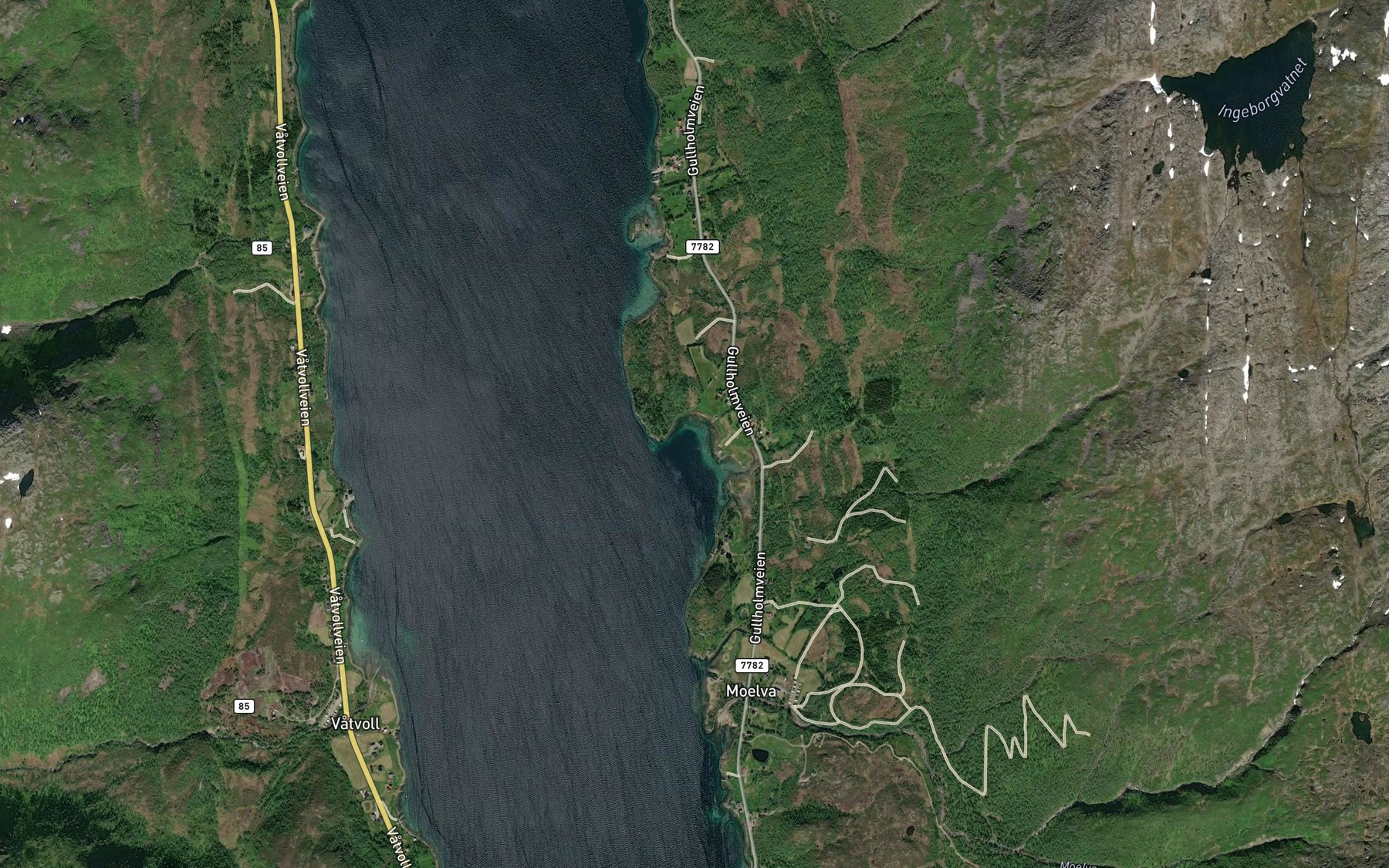 Satellite map of the Innerholtbukta