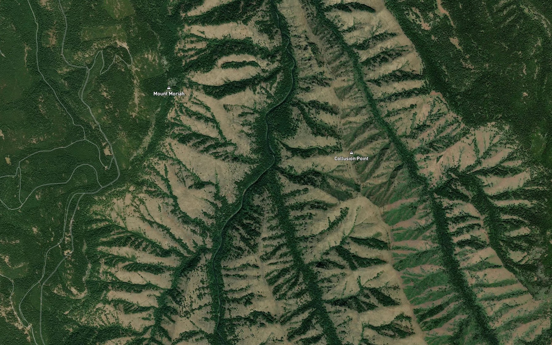 Satellite map of the Murphy Creek