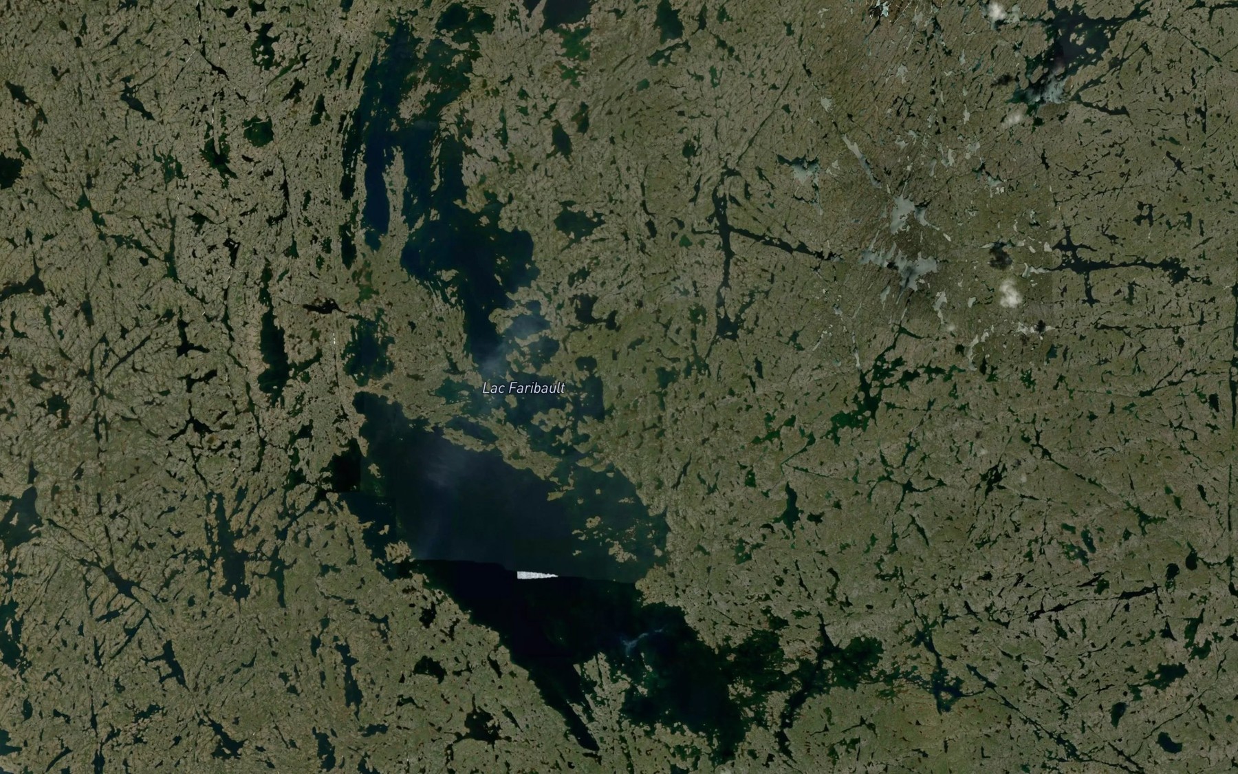 Satellite map of the Lac Faribault