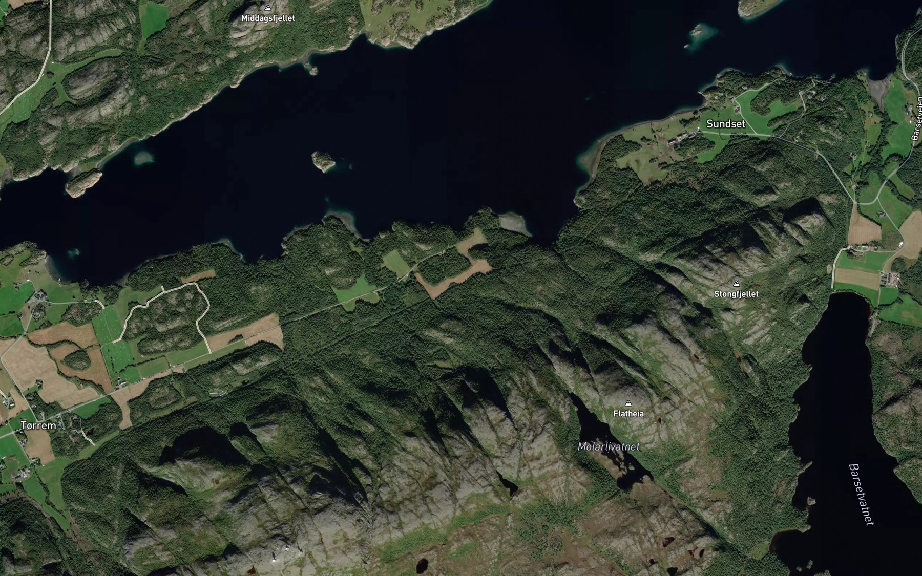 Satellite map of the Gravdalsbekken