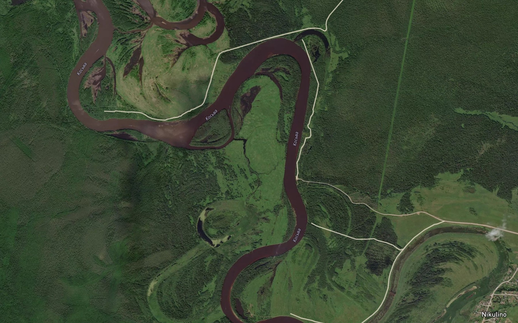 Satellite map of the Tikhonovka