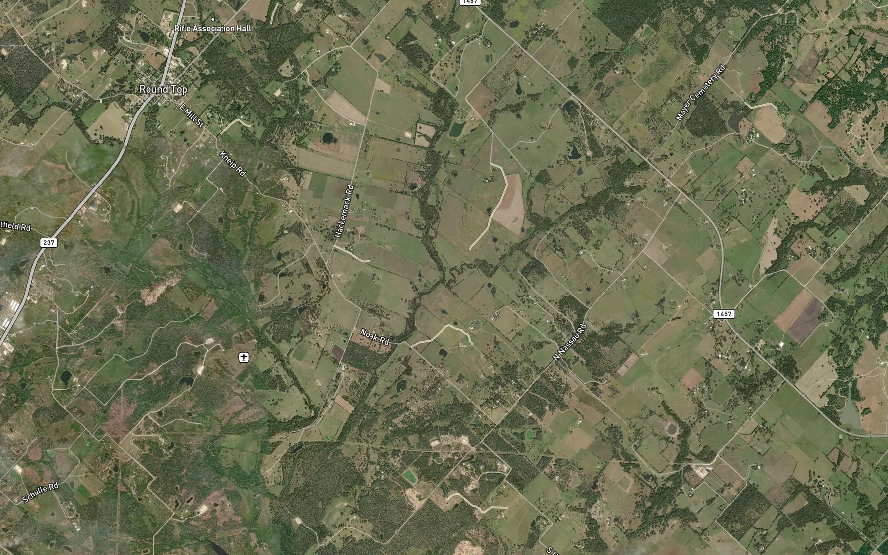 Satellite map of the Little Jacks Creek