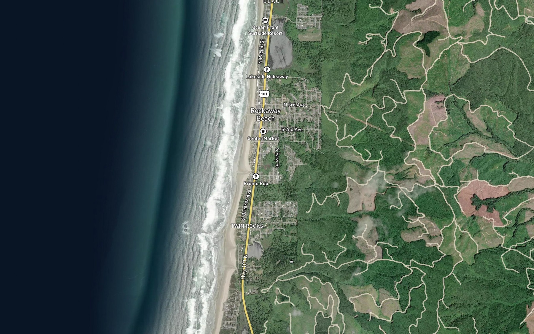 Satellite map of the Clear Lake