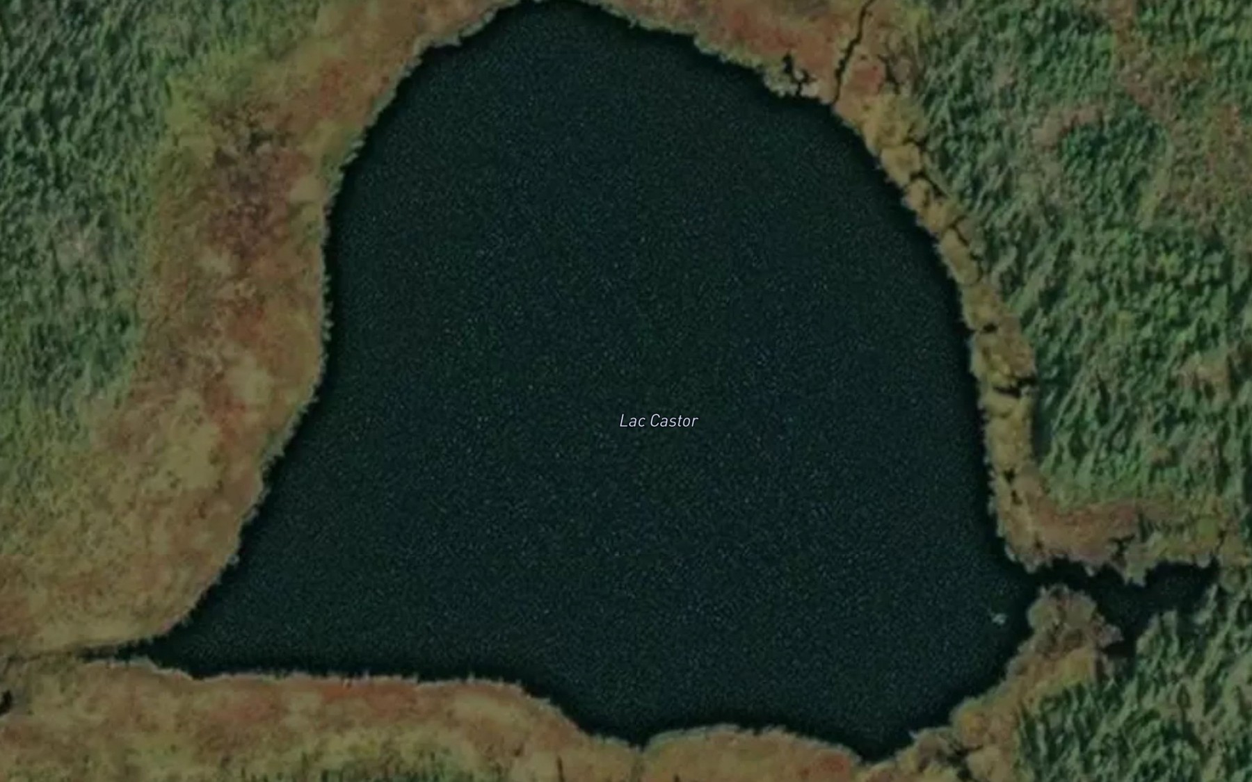 Satellite map of the Lac Castor