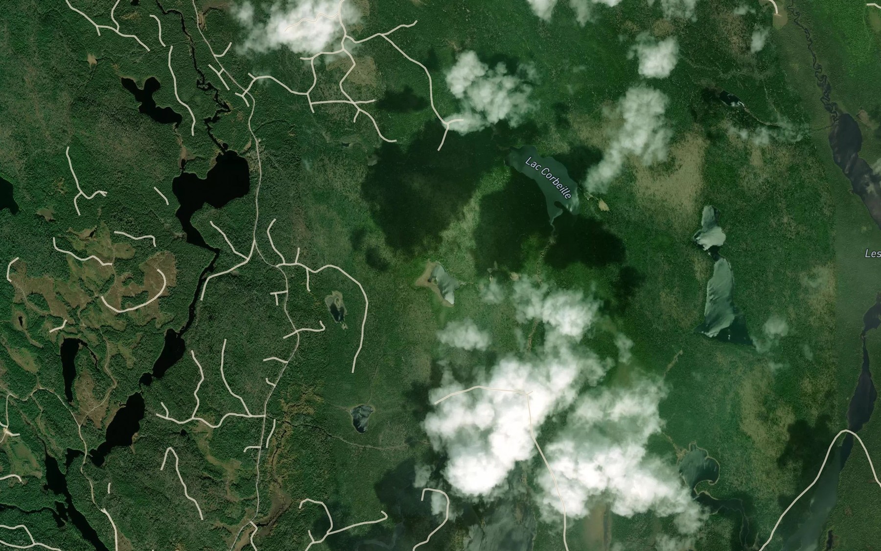 Satellite map of the Lac Brosseau
