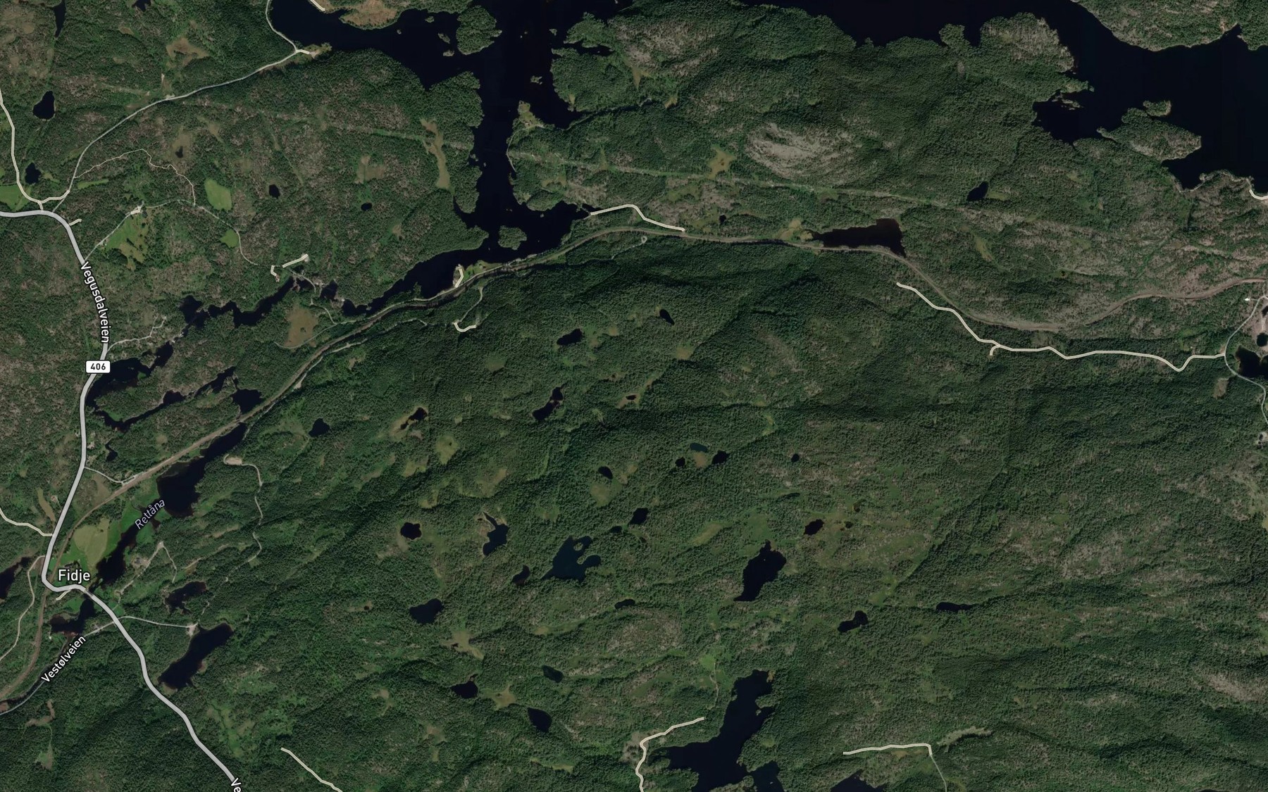 Satellite map of the Snipetjonnene