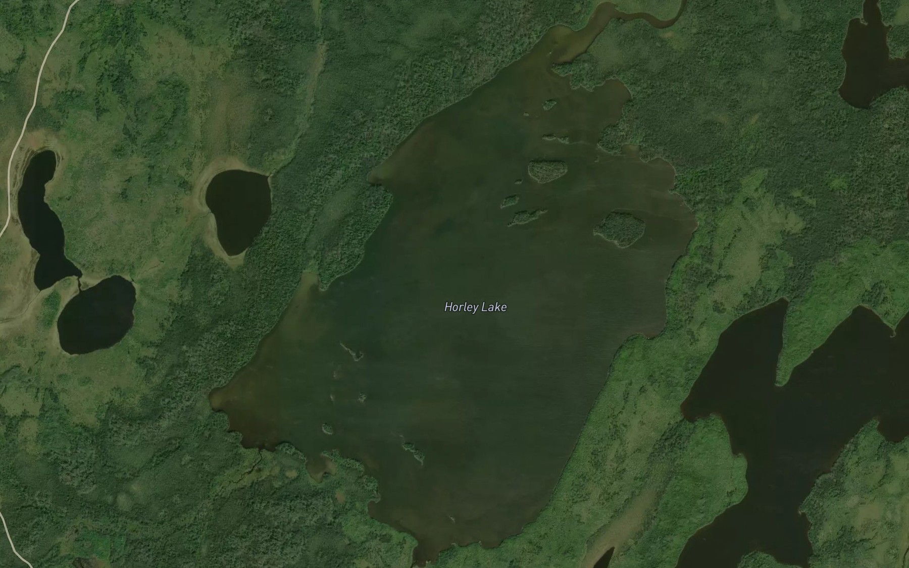 Satellite map of the Horley Lake