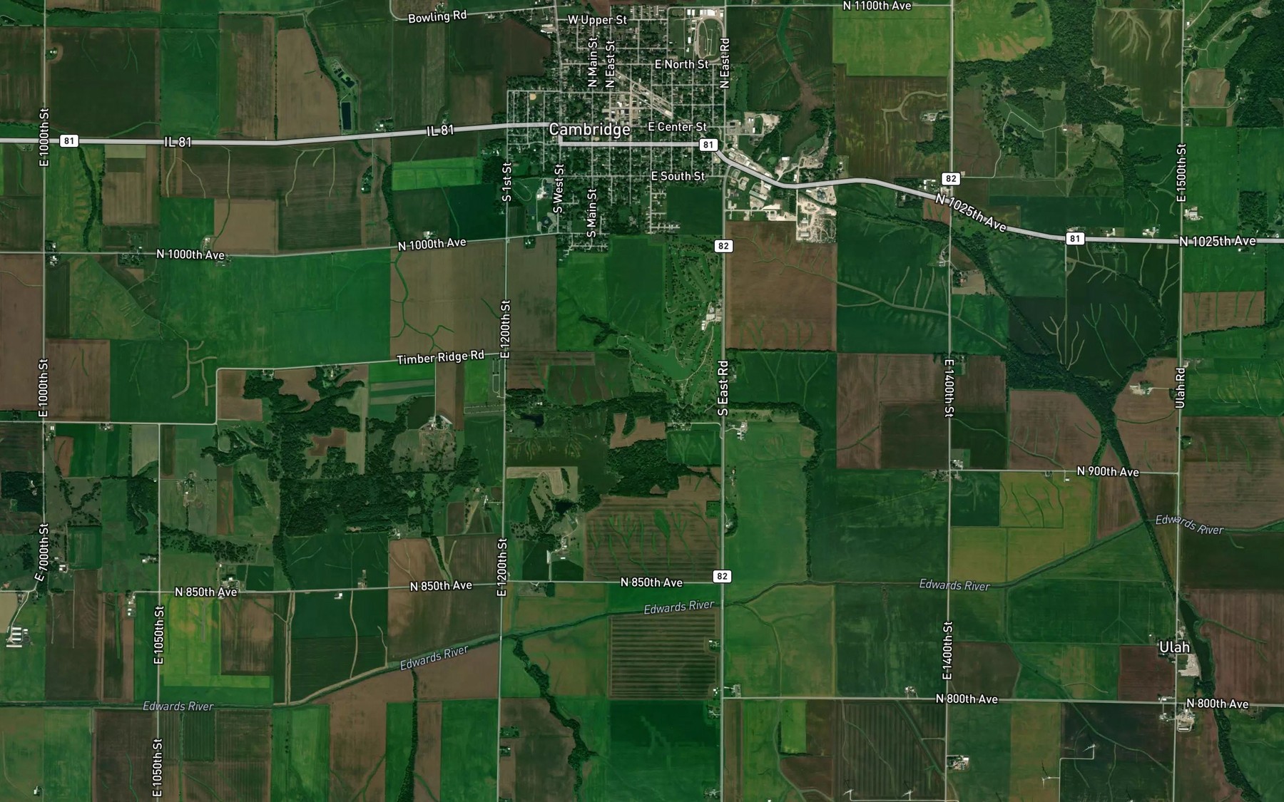 Satellite map of the Valley View Club Lake