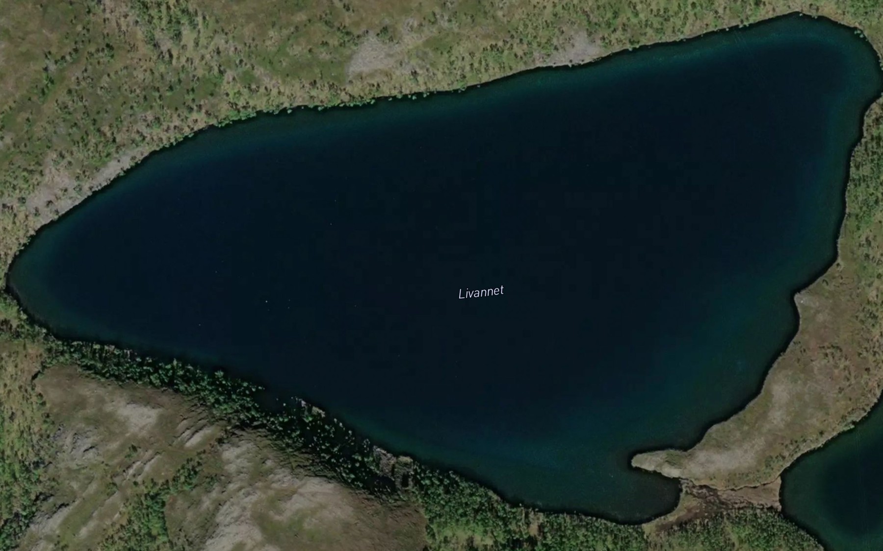 Satellite map of the Livatnet