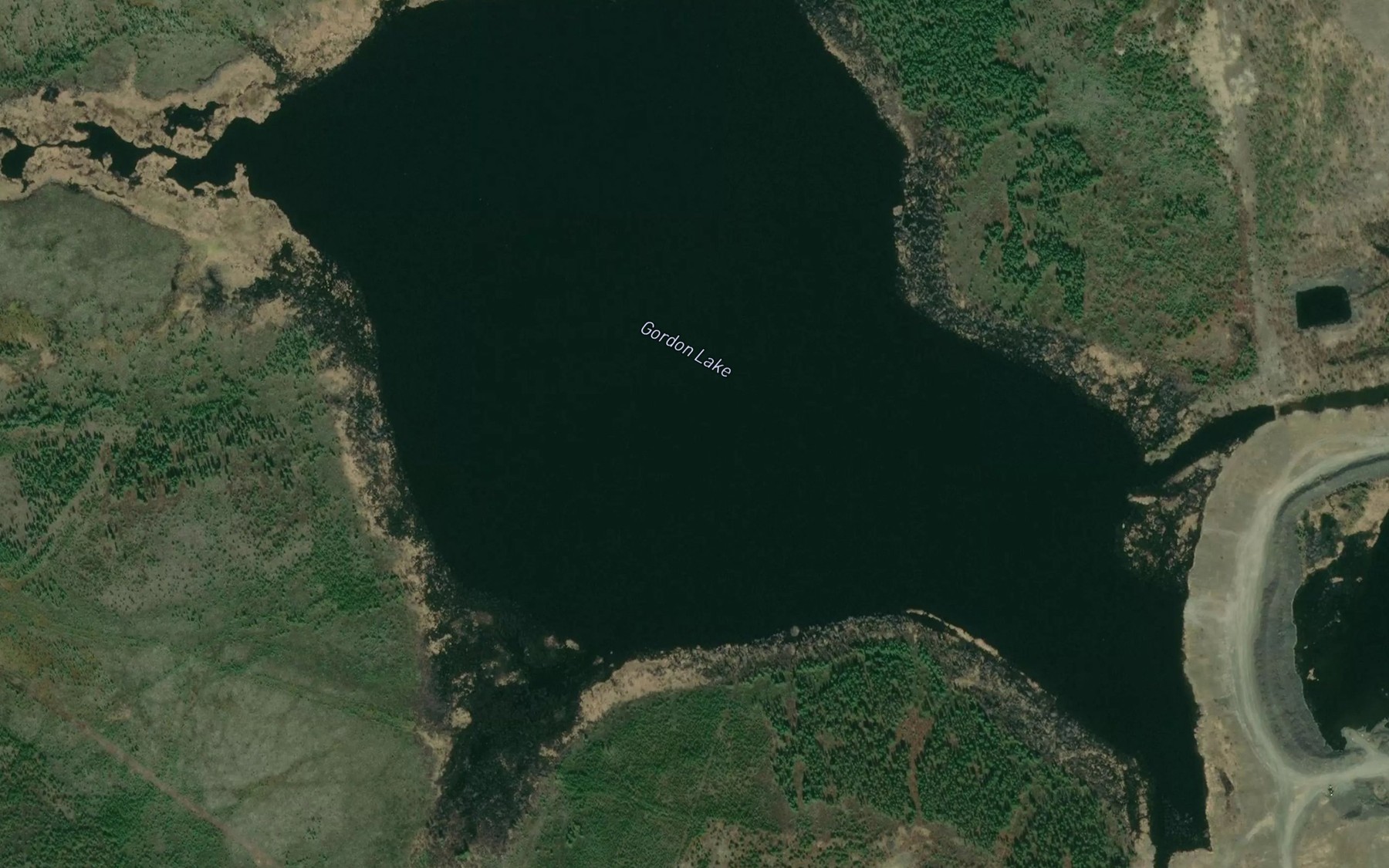 Satellite map of the Gordon Lake