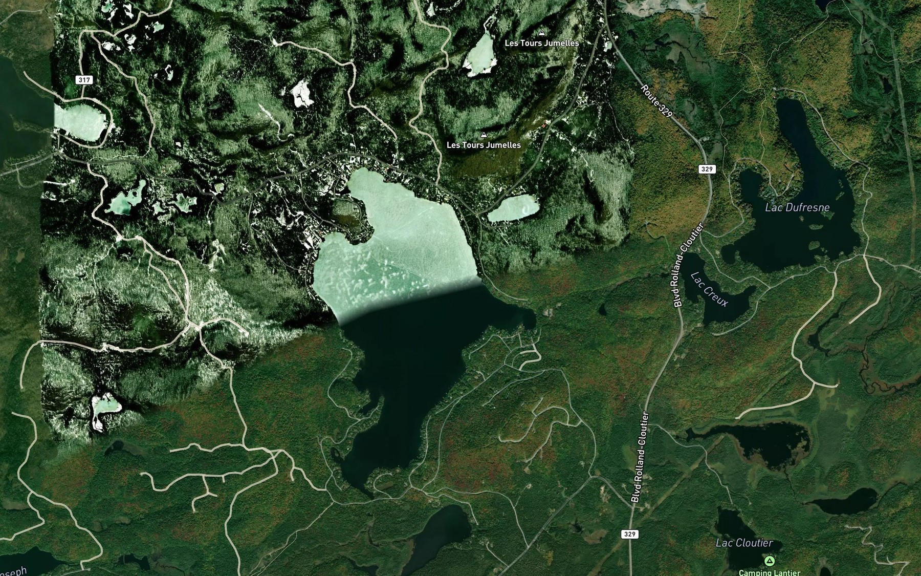 Satellite map of the Baie a Mulets
