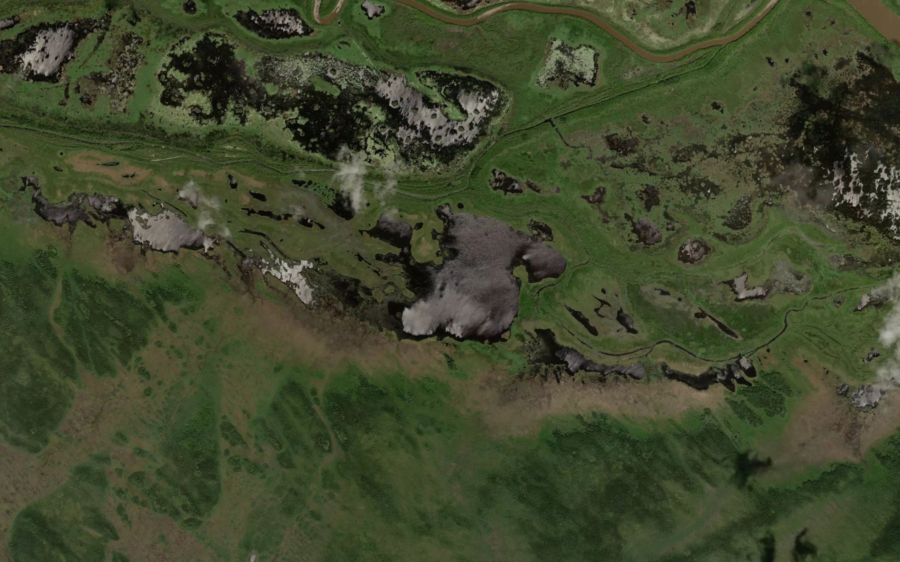 Satellite map of the Kapiskwutunestekowoot Lake