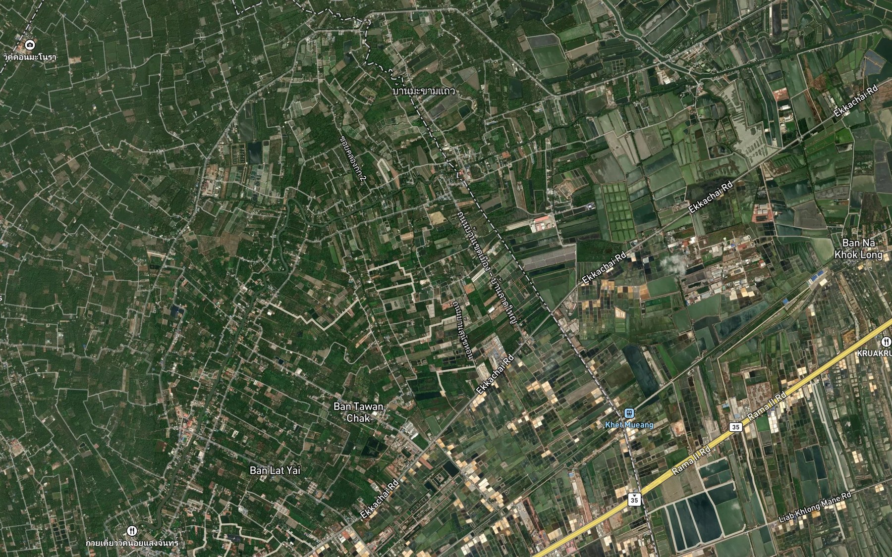 Satellite map of the Khlong Khangkhao
