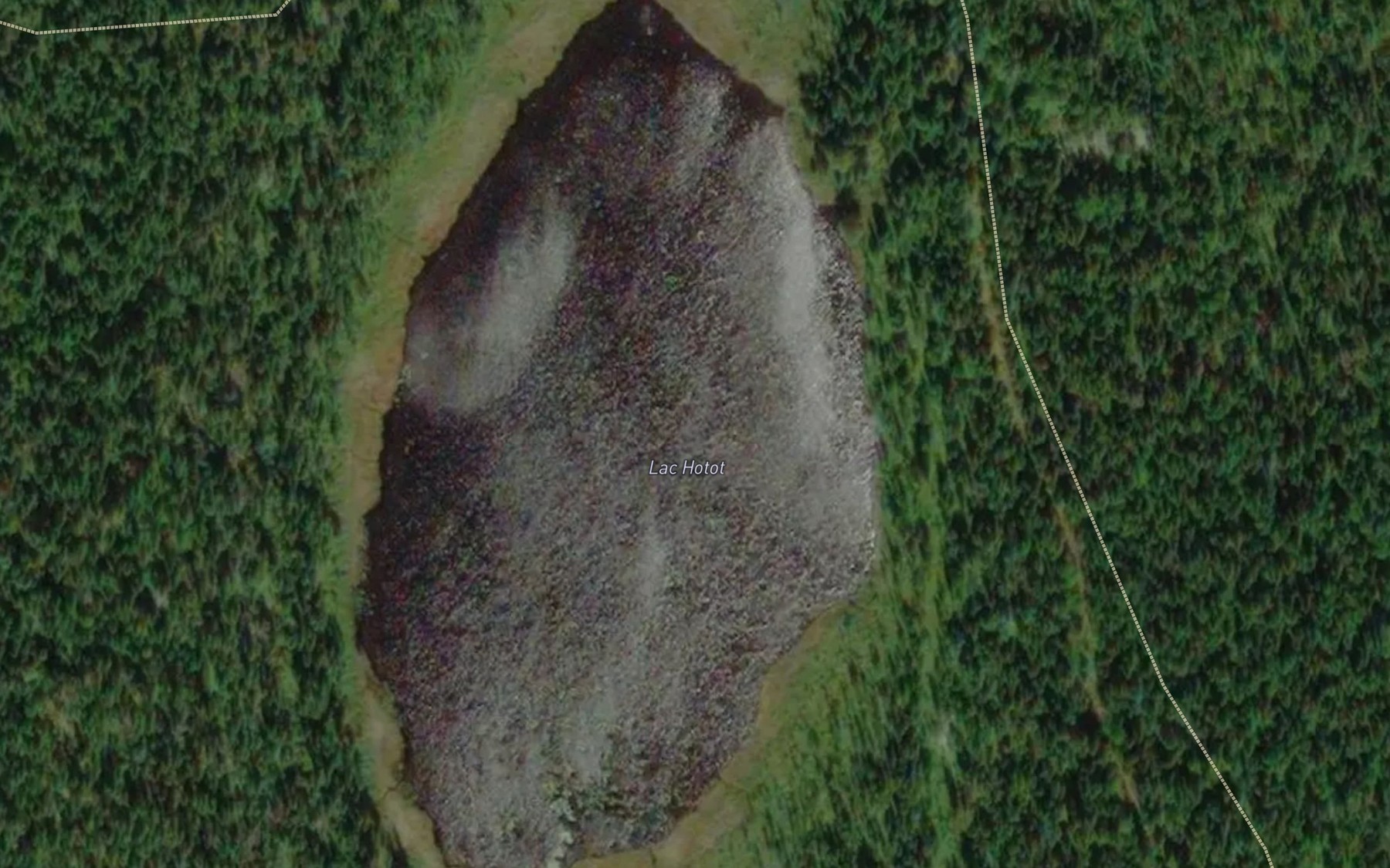 Satellite map of the Lac Hotot