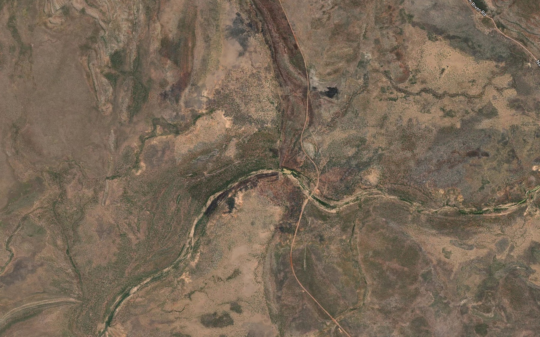 Satellite map of the Cox River