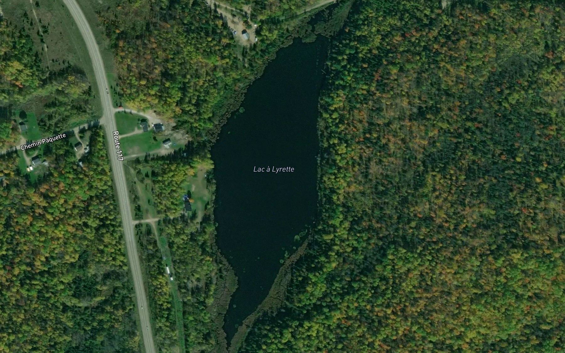 Satellite map of the Lac a Lyrette