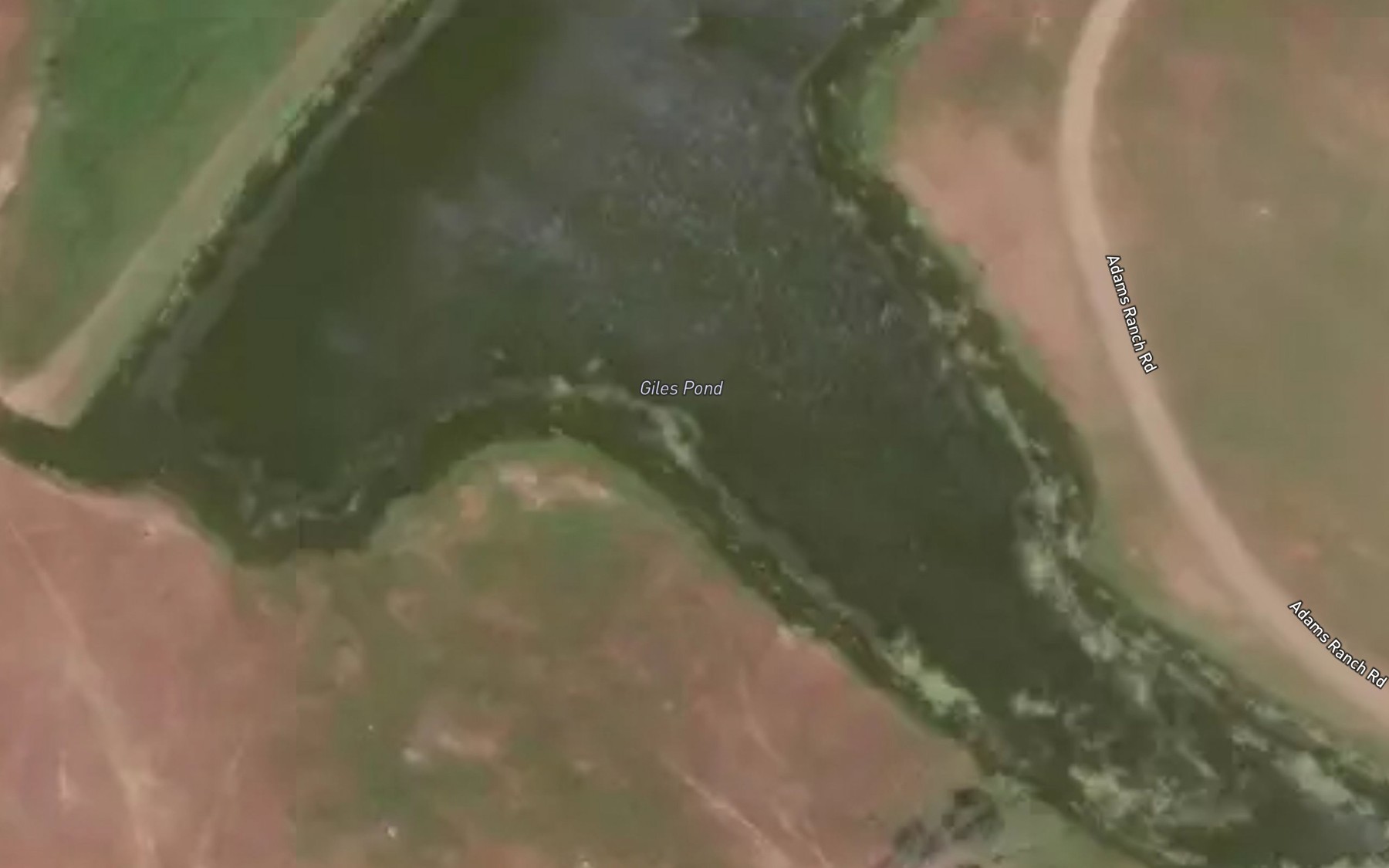 Satellite map of the Giles Pond
