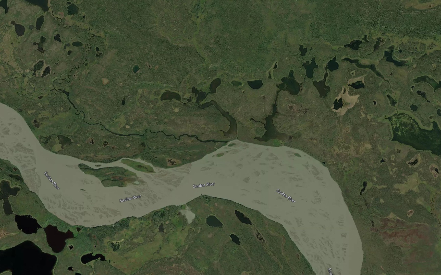 Satellite map of the Lake Creek