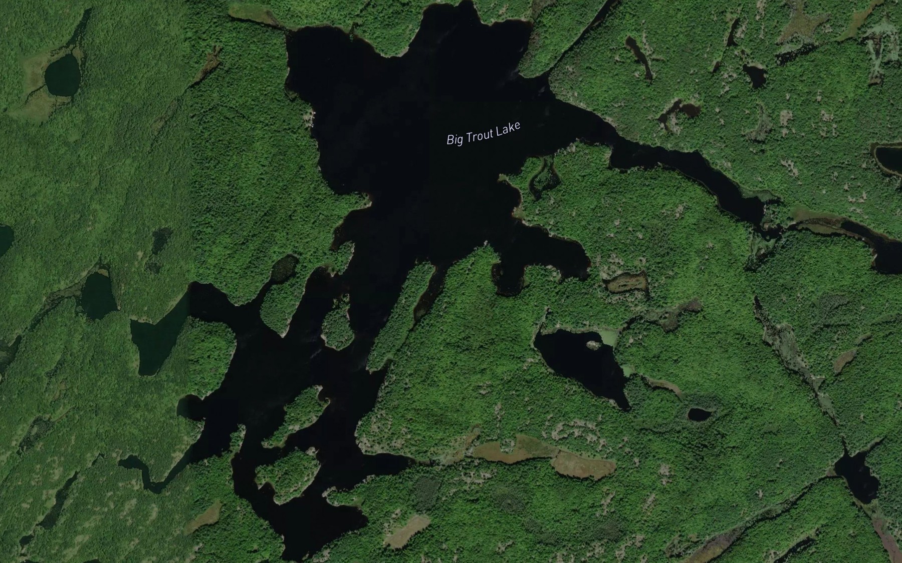 Satellite map of the Big Trout Lake