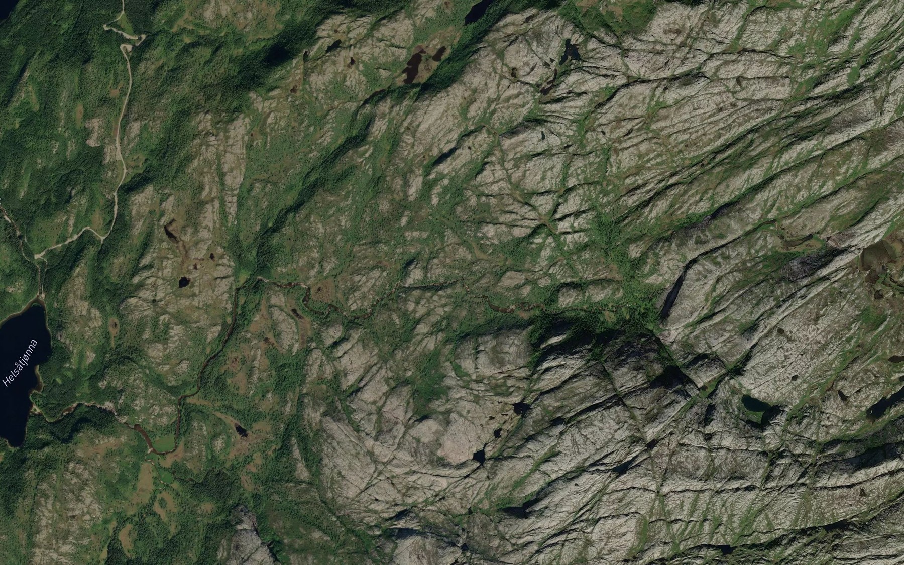 Satellite map of the Bjorndalselva