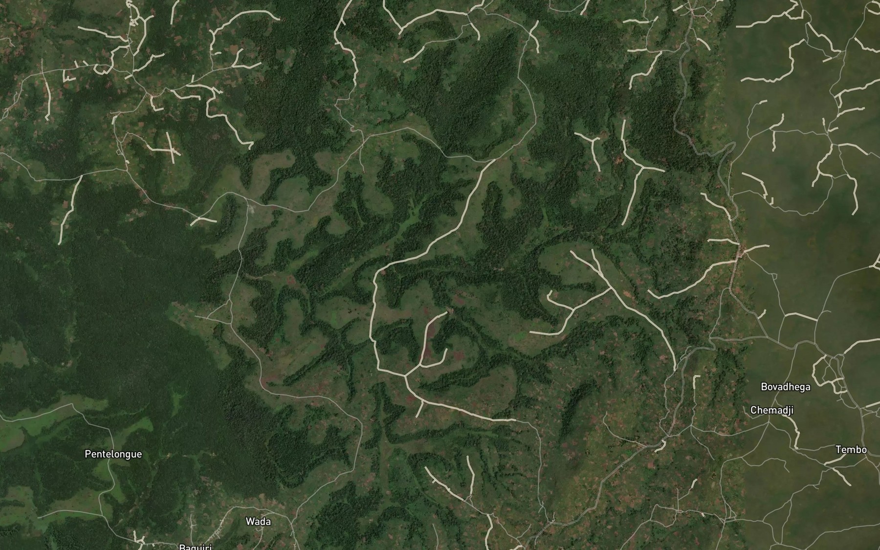 Satellite map of the Kwaba