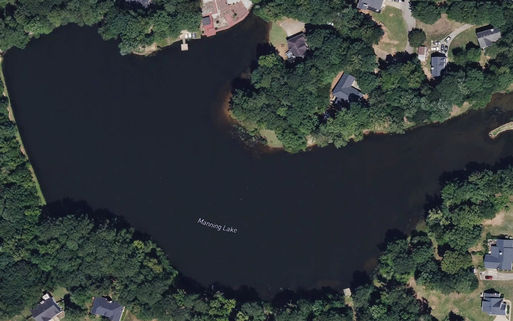 Satellite map of the Manning Lake
