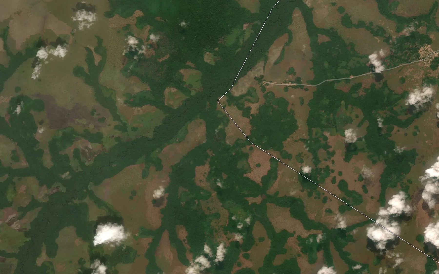 Satellite map of the Nounou