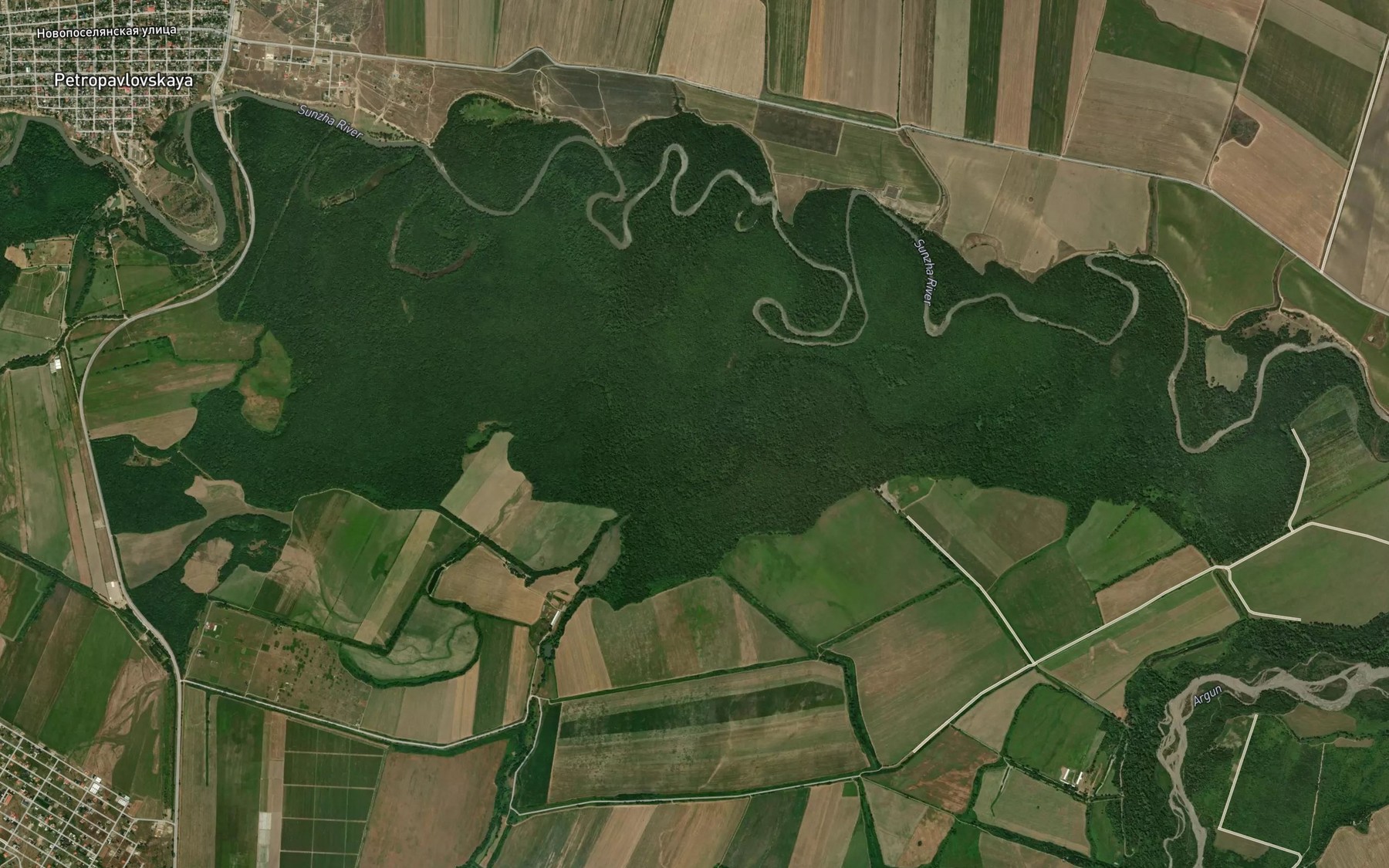 Satellite map of the Popovskaya