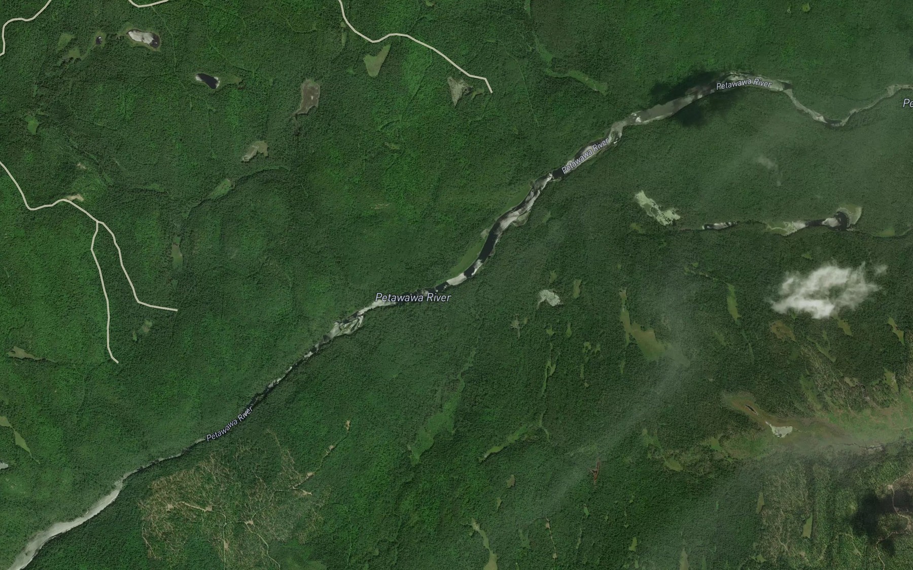 Satellite map of the Clouthier Creek