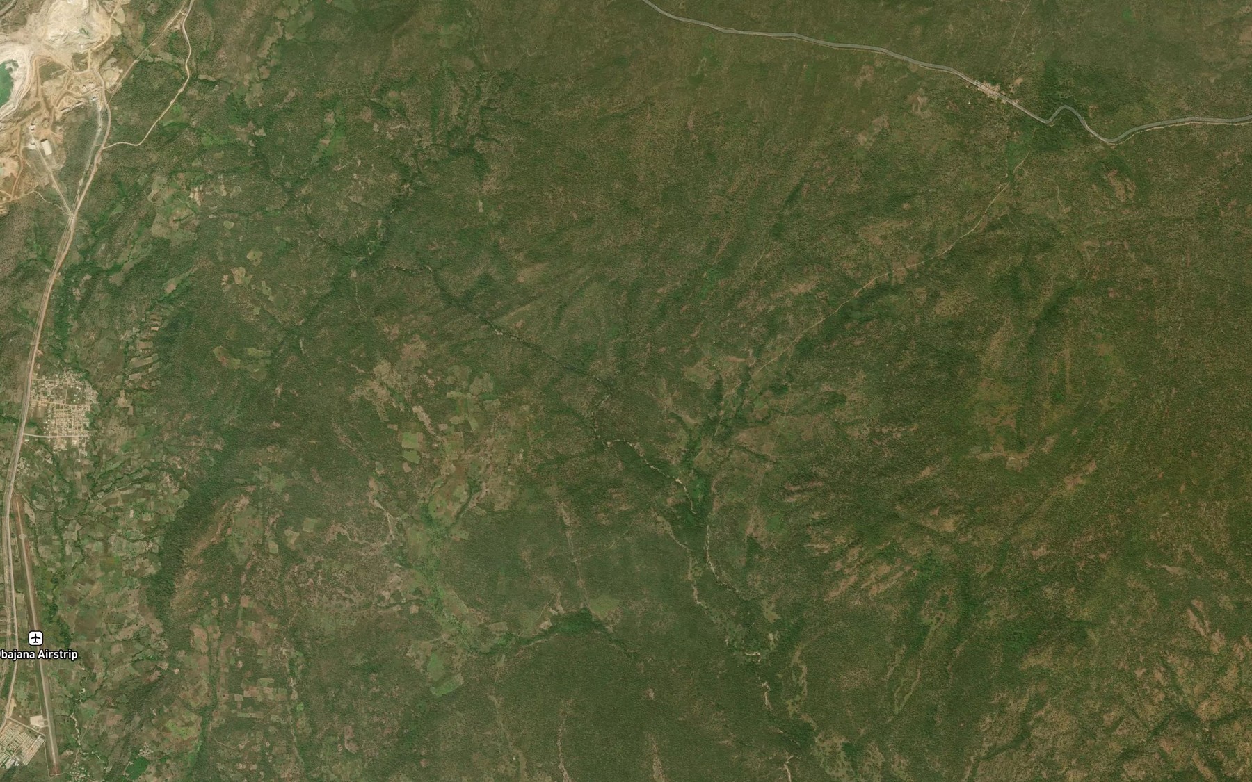 Satellite map of the Mimi River