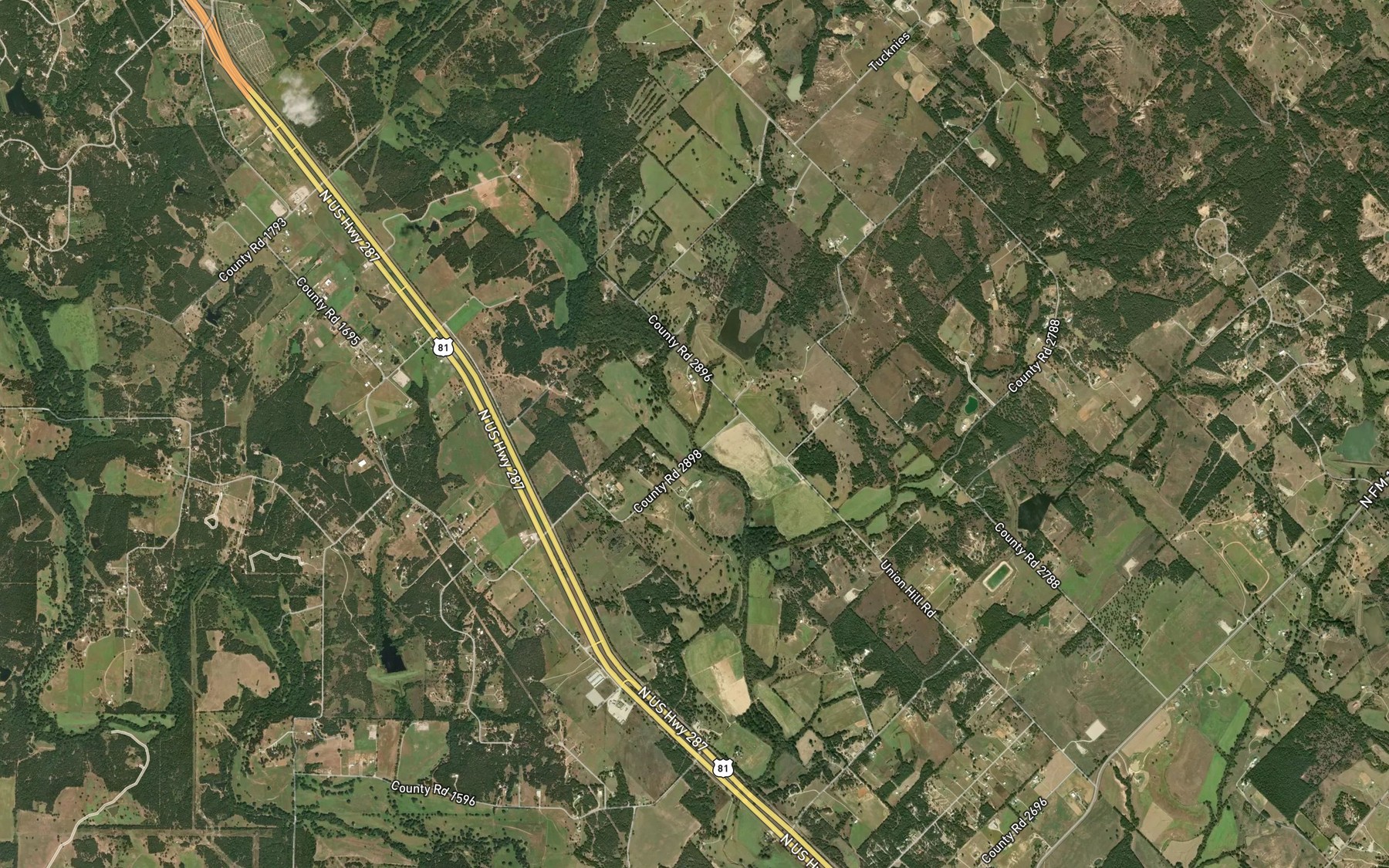 Satellite map of the Couch Branch