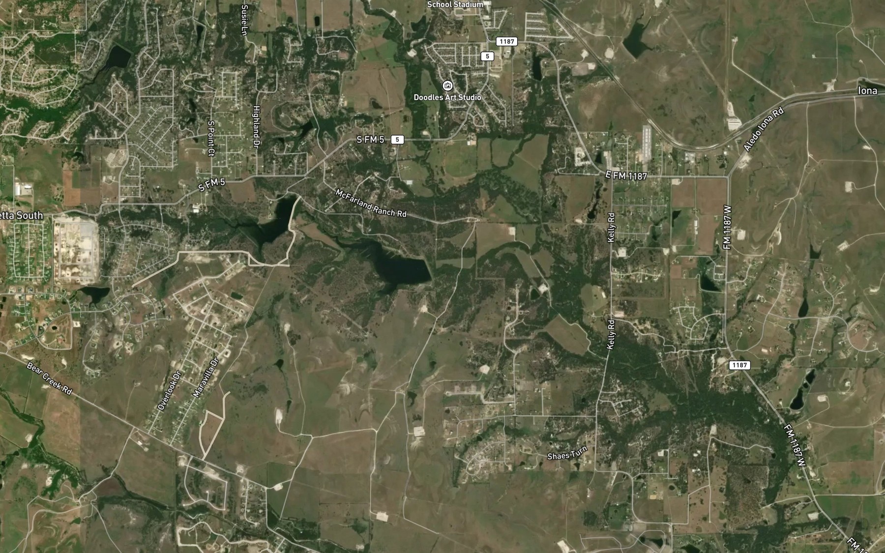 Satellite map of the Lake Montex