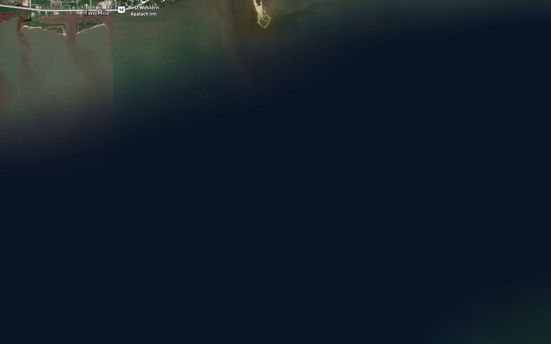 Satellite map of the Apalachicola Bay