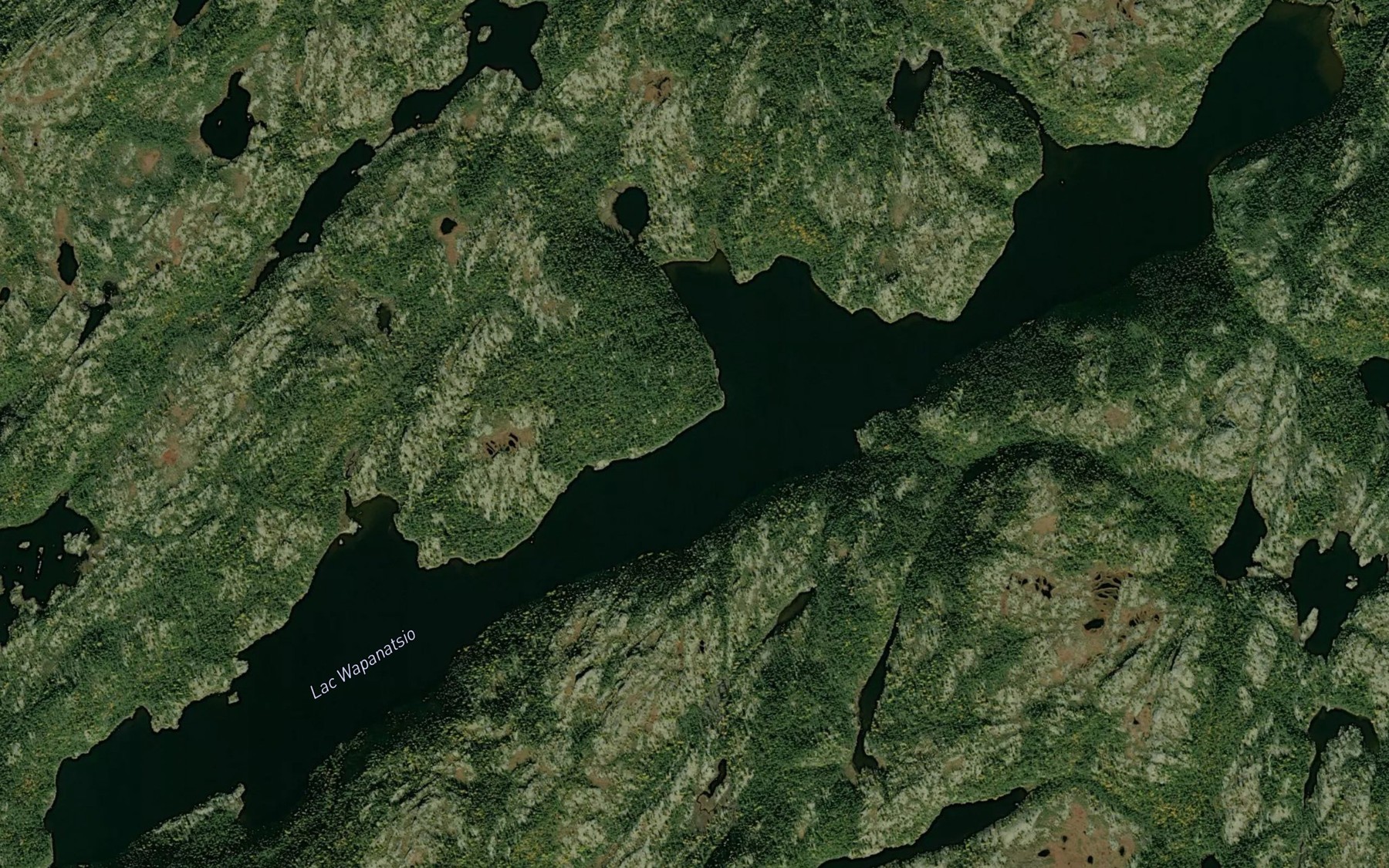Satellite map of the Lac Wapanatsio