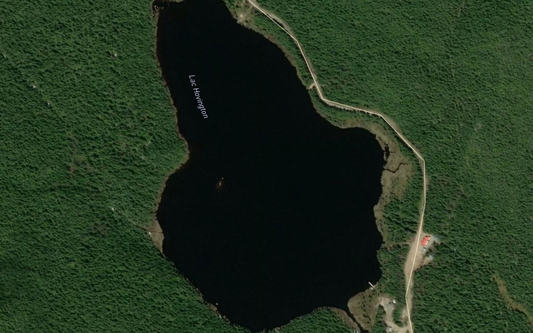 Satellite map of the Lac Hovington