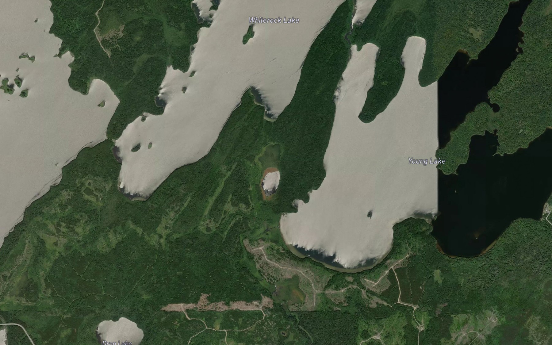 Satellite map of the Shanty Creek