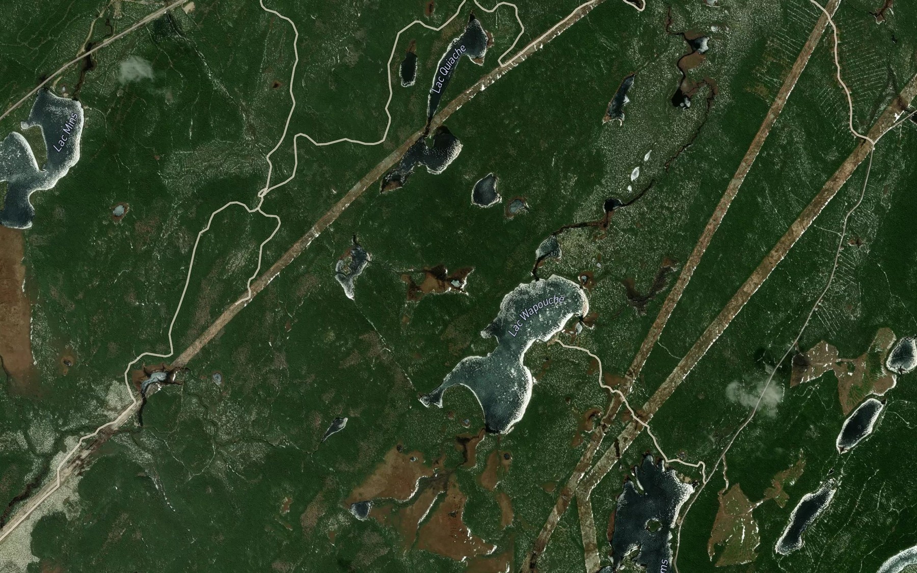 Satellite map of the Lac Oublie
