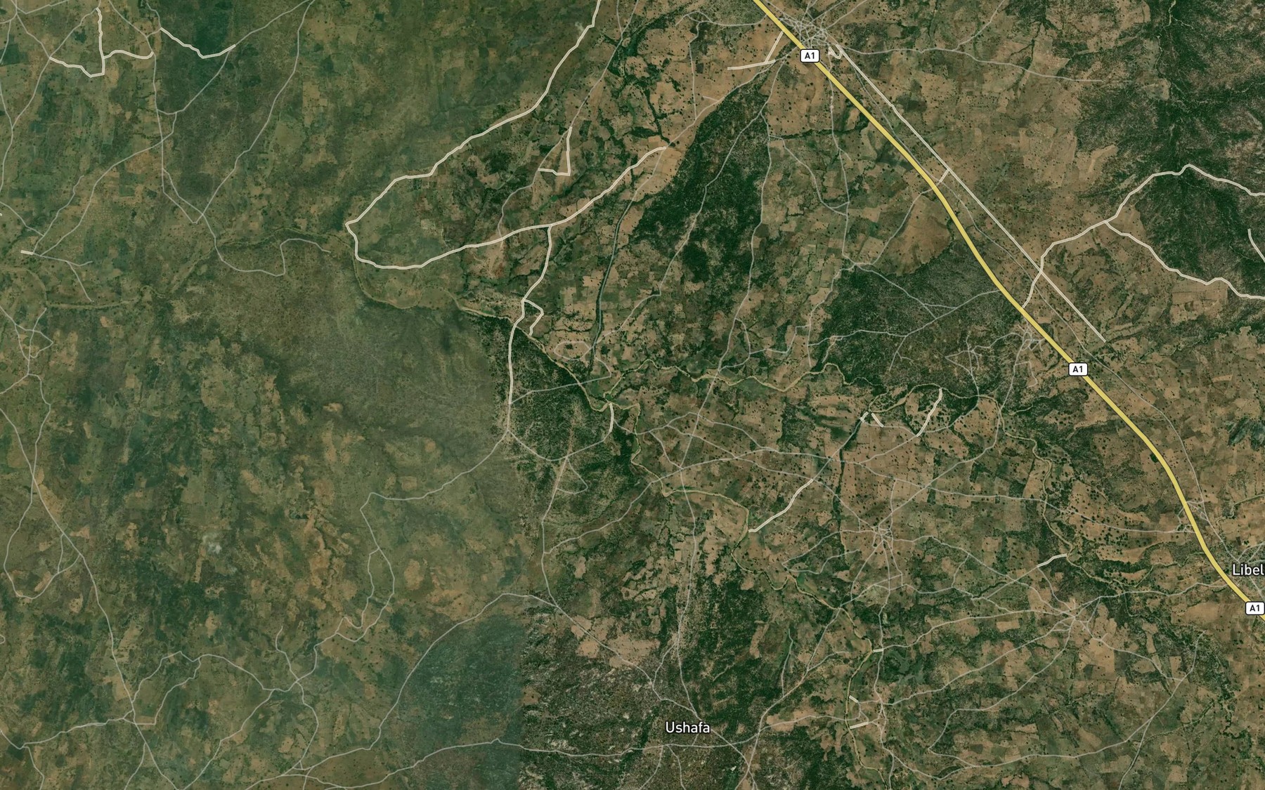 Satellite map of the River Shadawanka