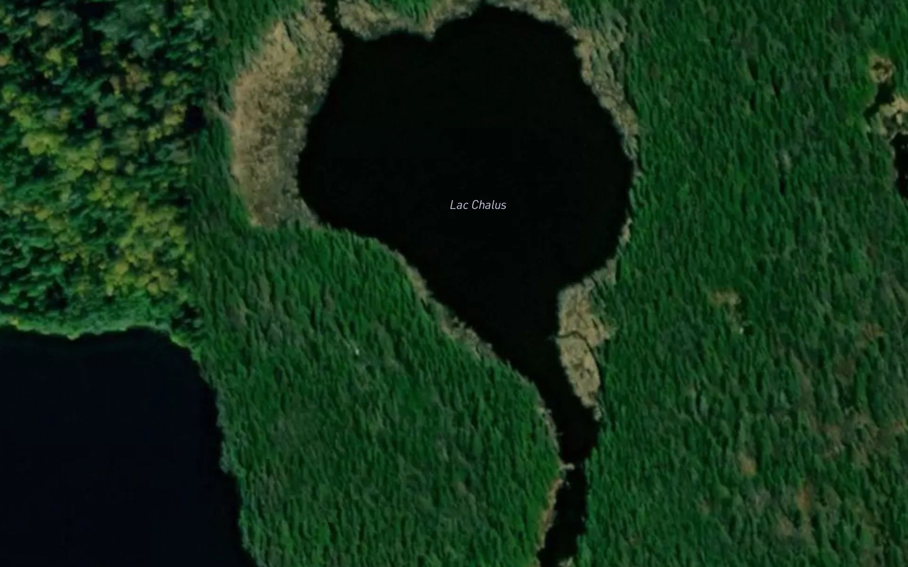 Satellite map of the Lac Chalus