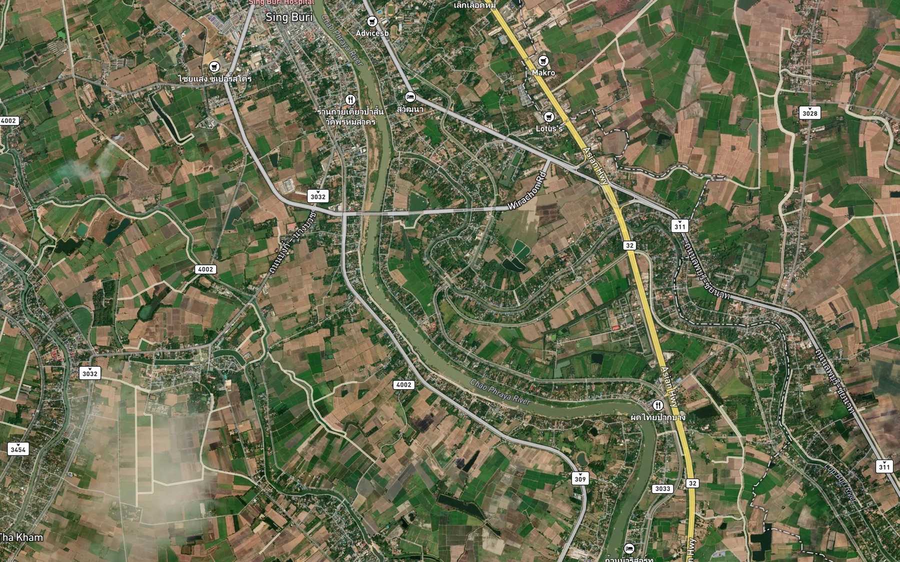 Satellite map of the Khlong Lam Rat Chado