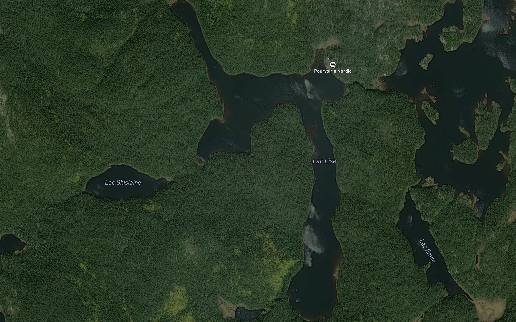 Satellite map of the Lac Lise