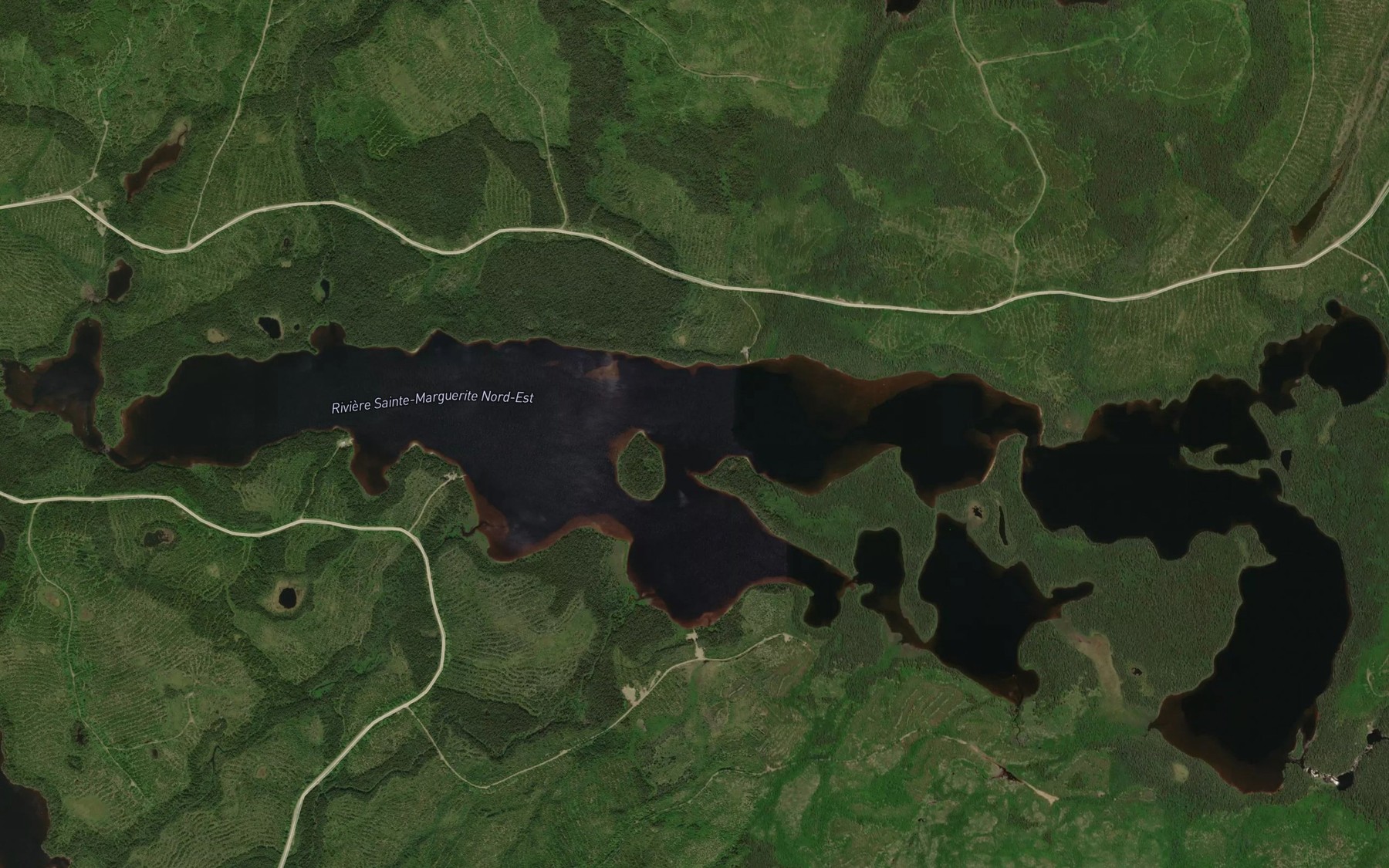 Satellite map of the Lac Tremblay