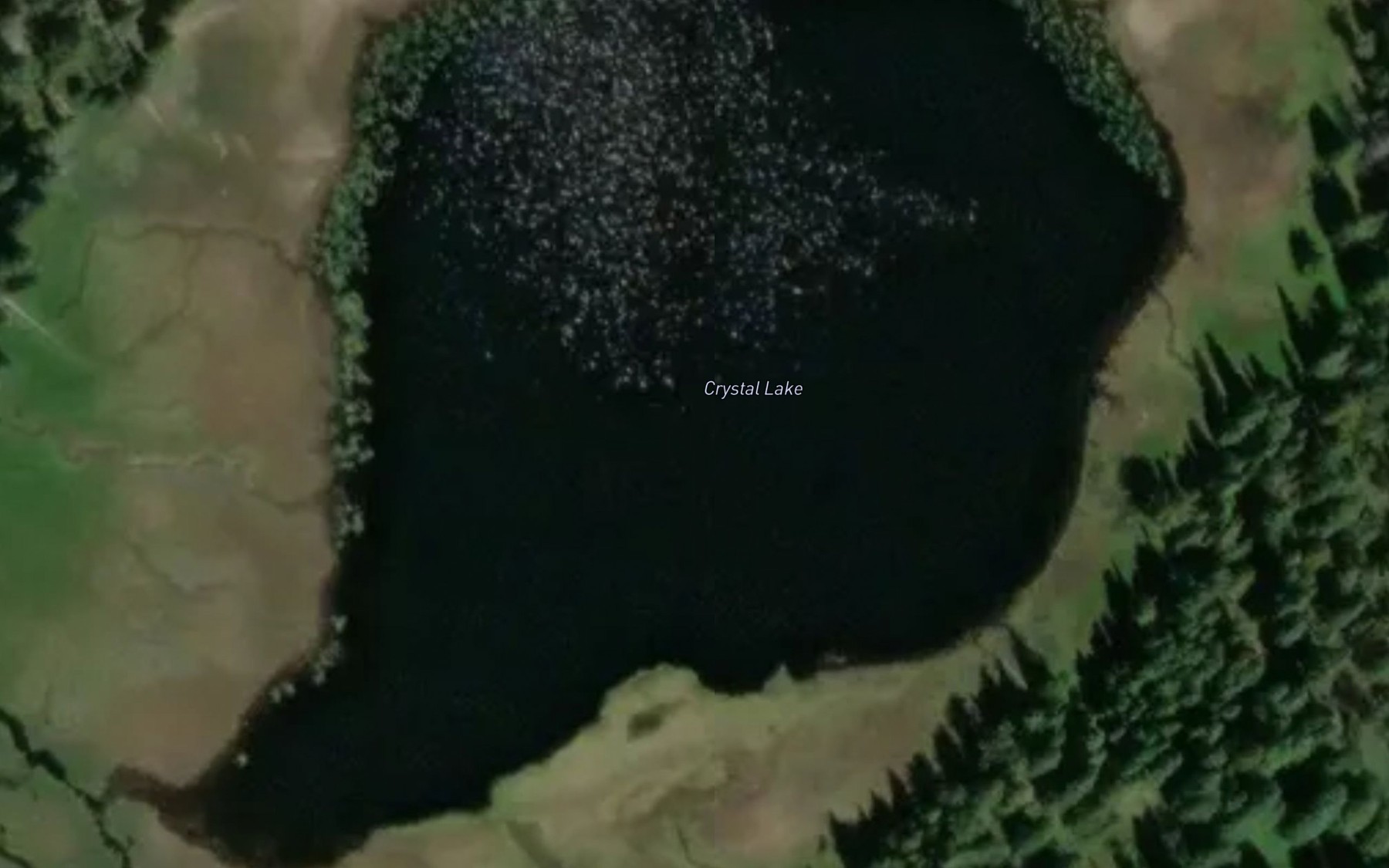 Satellite map of the Crystal Lake