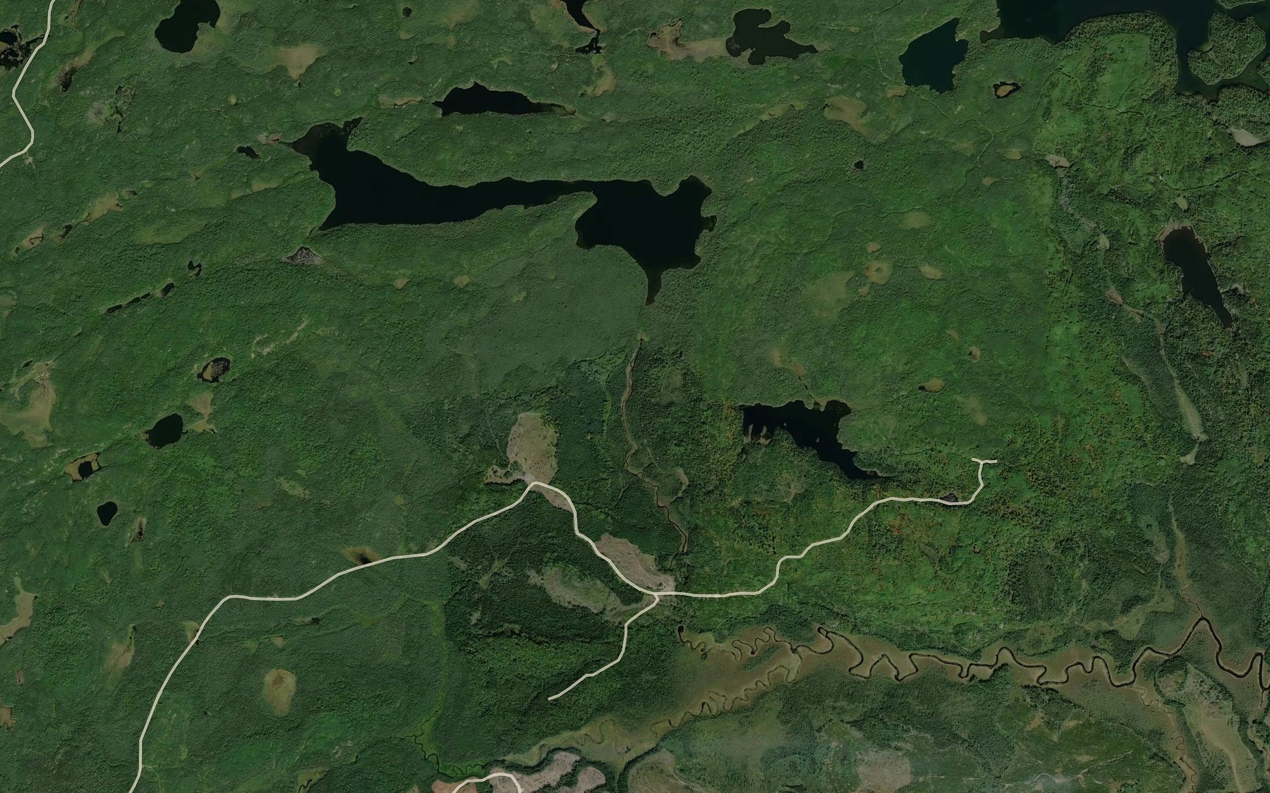Satellite map of the Pinecone Creek
