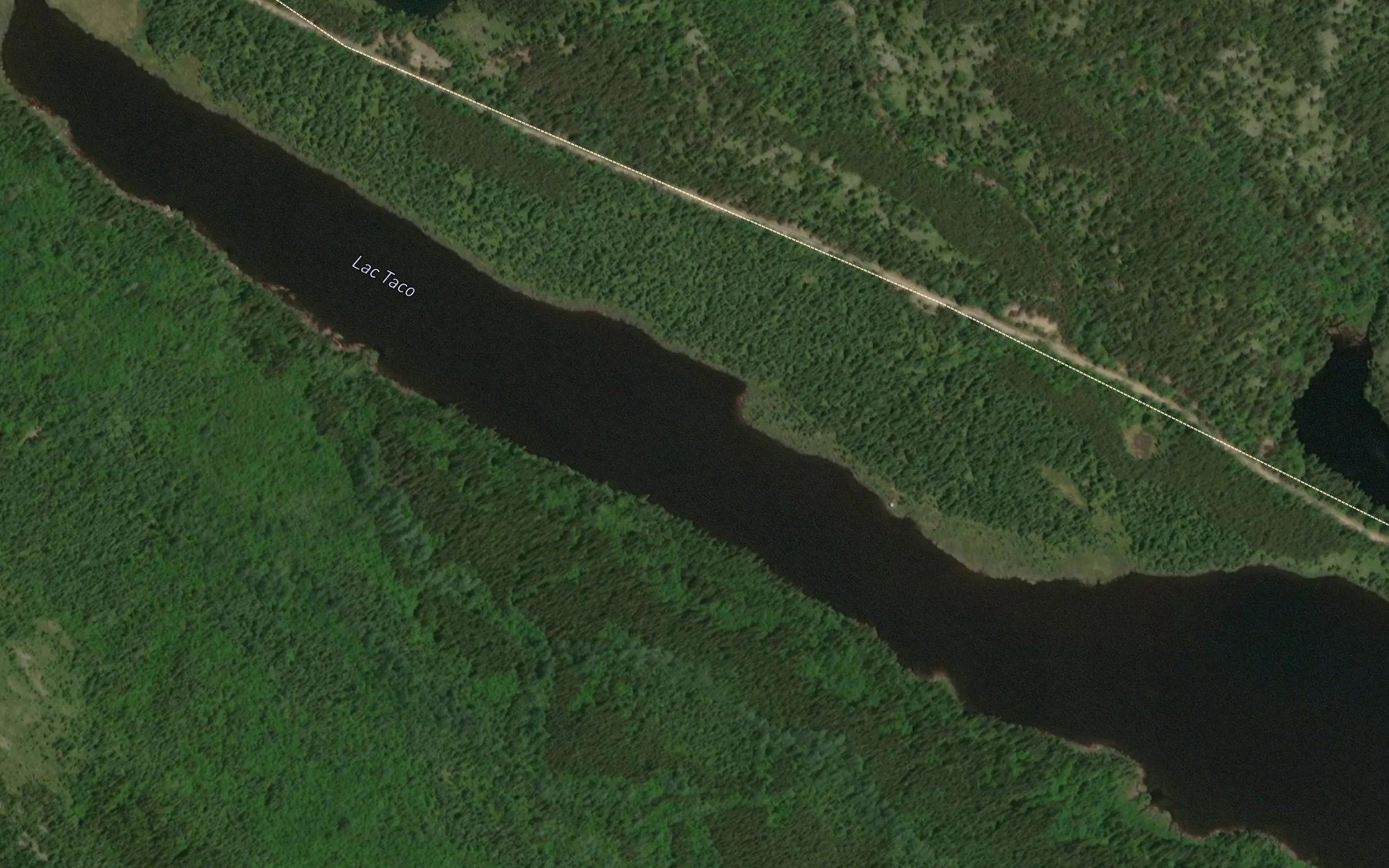Satellite map of the Lac Taco