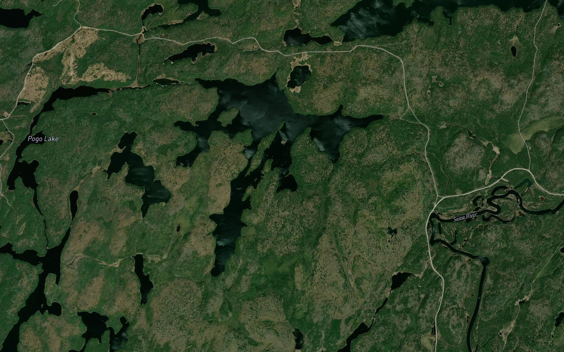 Satellite map of the Wilson Lake
